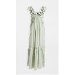 OPT V-Neck Light Green Dress
